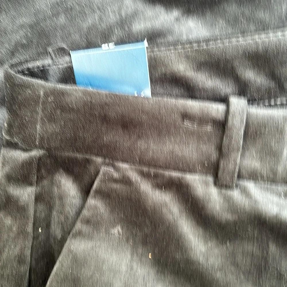 NWT JCrew velvet look pants black size 16